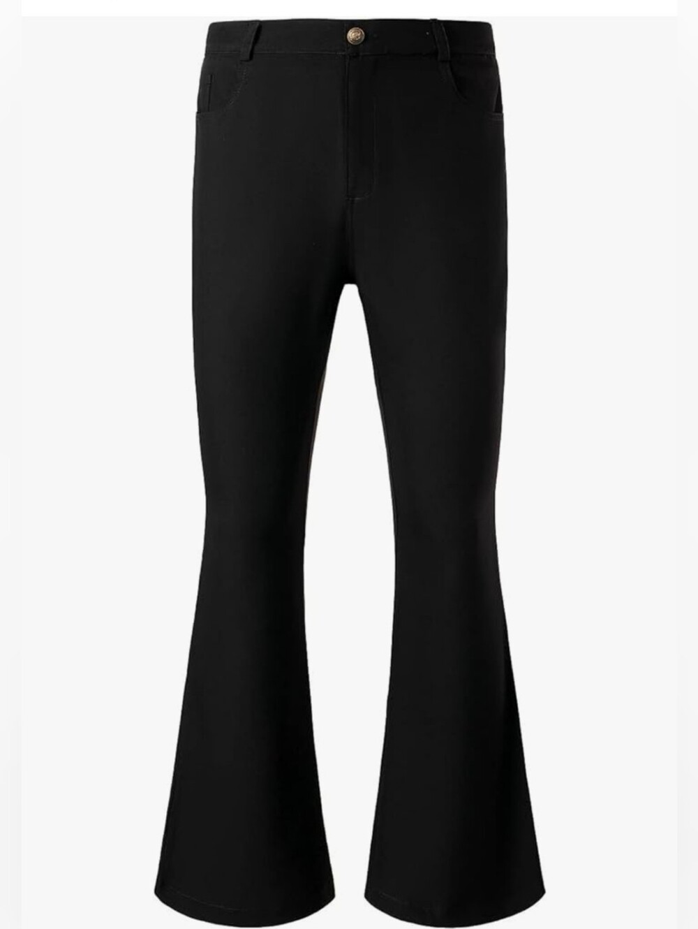 Men's Bell Bottom Pants 70s Disco Outfits Slim Fit Retro Flared Trousers